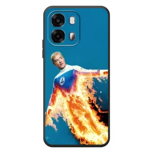 Чехол с принтом Фантастическая четверка для OPPO A6s (Человек-факел в огне)