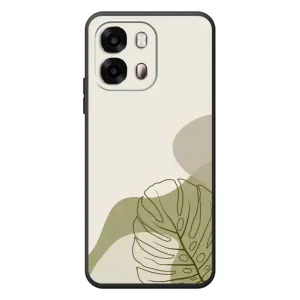 Силиконовый чехол с принтом в цветах на OPPO A6s (Зеленая монстера дизайн)