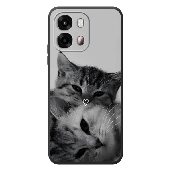 Чохол з принтом «Пара котів» для OPPO A6s