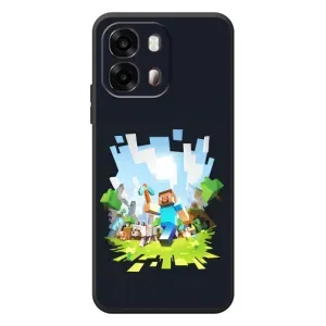 Чехол Майнкрафт на OPPO A6s (AlphaPrint) Minecraft (персонажи Minecraft)