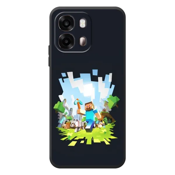 Чехол с принтом «персонажи Minecraft» для OPPO A6s