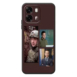Чехол для OPPO A6s (AlphaPrint - с принтом Зеленского) (Президент)
