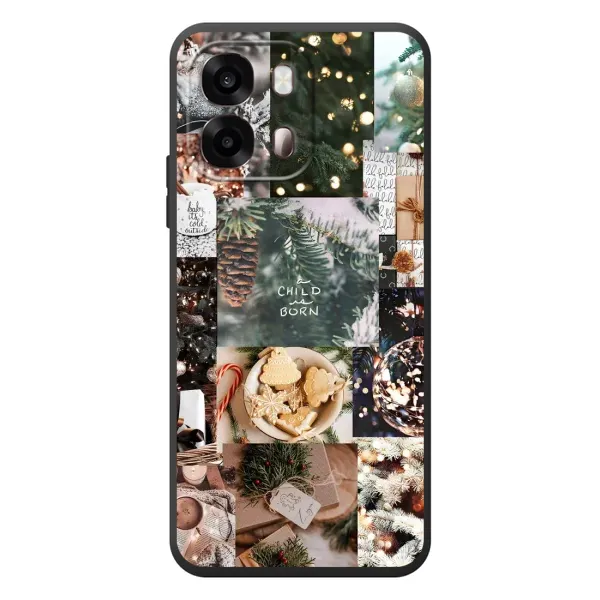 Чехол с принтом «Рождественский коллаж» для OPPO A6s Чехол с принтом «Рождественский коллаж» для OPPO A6s