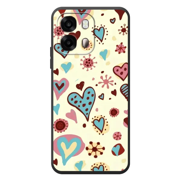 Чехол с принтом «Сердечки» для OPPO A6s