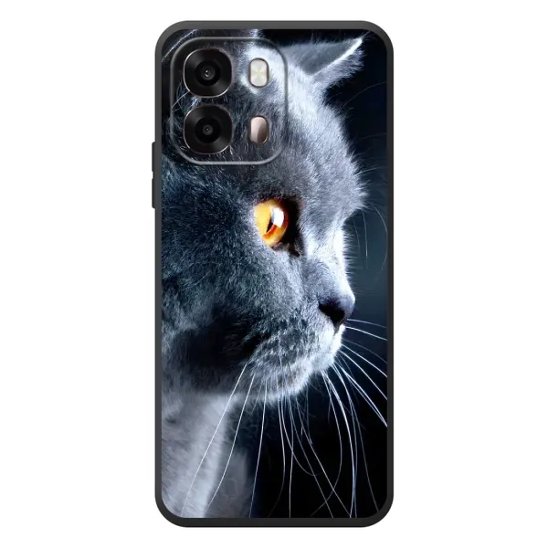 Чохол з принтом «Сірий Кіт» для OPPO A6s