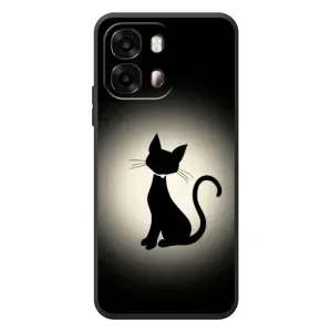 Чохол з принтом для OPPO A6s (AlphaPrint) Модні коти (Силует котика)