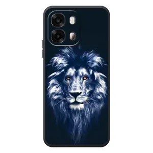 Чехол со Львом для OPPO A6s (VPrint) (Синий Лев)