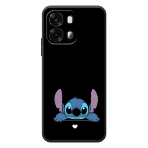 Чехол с принтом Стич на OPPO A6s (Стич на черном)