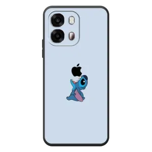 Чехол с принтом Стич на OPPO A6s (Stitch apple)