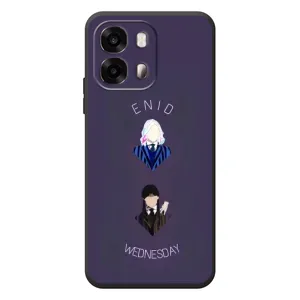Чехлы Венсдей на OPPO A6s Уэнсдей (AlphaPrint) (Уэнздей и подруга)