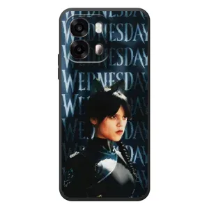 Чехлы Венсдей на OPPO A6s Уэнсдей (AlphaPrint) (Уэнздей кошка)
