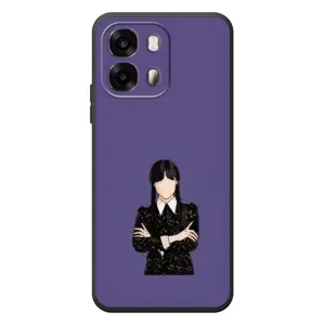 Чехлы Венсдей на OPPO A6s Уэнсдей (AlphaPrint) (Уэнздей в черном)