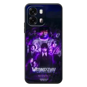 Чехол с дизайном Венздей 2 на OPPO A6s (Фиолетовая магия Уэнздей)