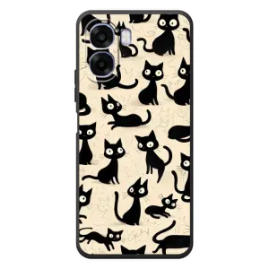 Чехол с рисунком кот на OPPO A6x (Черные коты)