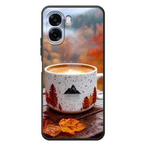 Чехол с уникальным дизайном «Осень с кофе» для OPPO A6x (Кофе на природе)