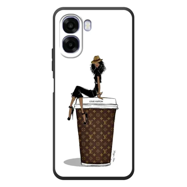 Чехол с принтом «кофе LOUIS VUITTON» для OPPO A6x