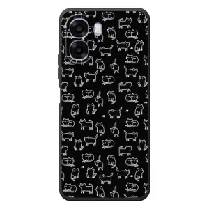 Чехол с принтом для OPPO A6x (AlphaPrint) Модные коты (Меленькие котики)