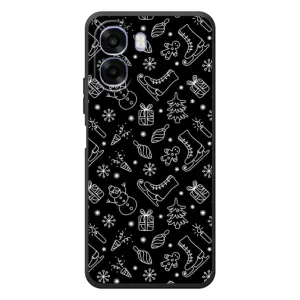Новогодние, Праздничные Чехлы для OPPO A6x - 2024 год (Новогодний фон)