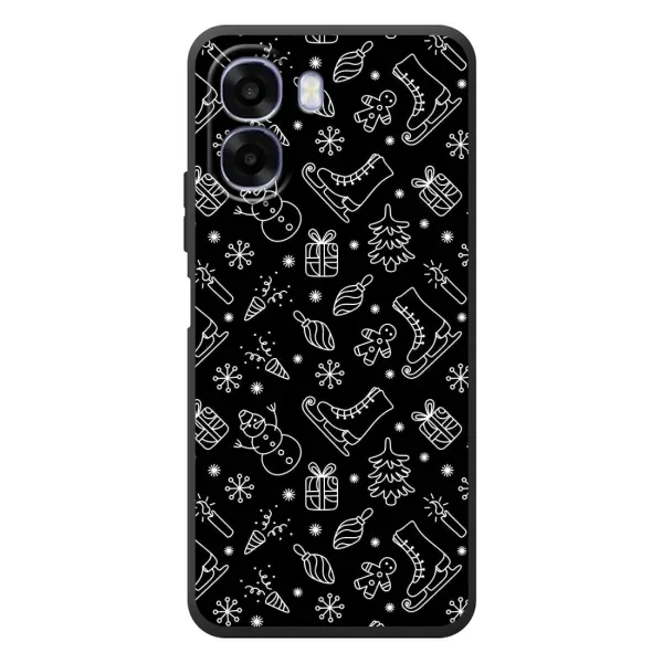 Чехол с принтом «Новогодний фон» для OPPO A6x