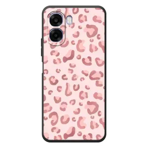 Чехол с розовым рисунком для OPPO A6x (Розовый леопард)