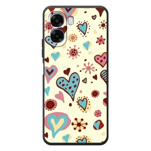 Чехол с принтом «Сердечки» для OPPO A6x