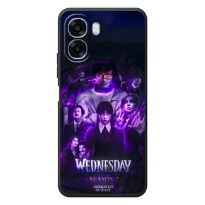 Чехол с дизайном Венздей 2 на OPPO A6x (Фиолетовая магия Уэнздей)