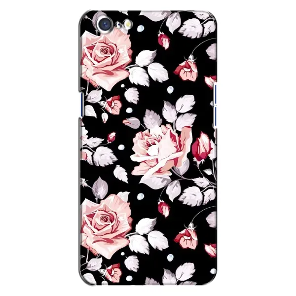 Чехол с принтом «Цветочки на черном» для OPPO A71