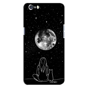 Чохол з малюнком кіт на Oppo A71 (Дівчина з котом)