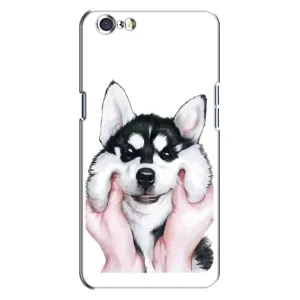 Чохол з Хаскі Oppo A71 - (AlphaPrint) (Хаскі улибака)