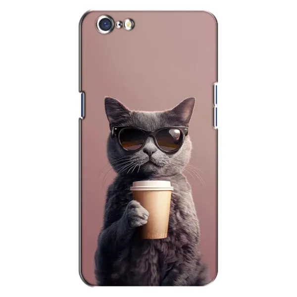 Чехол с принтом «Кот с кофе» для OPPO A71