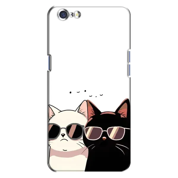 Чохол з принтом «Коти в окулярах» для OPPO A71
