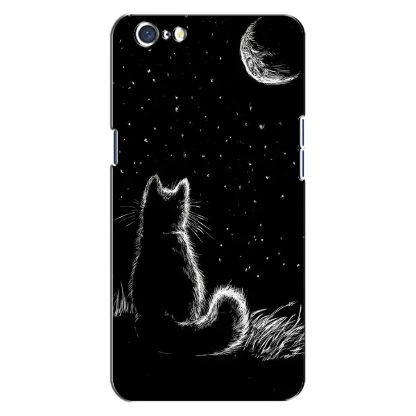 Чехол с принтом «Котик и луна» для OPPO A71