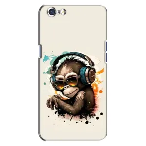 Чохол з Мавпами Oppo A71 - (AlphaPrint) (Макака в навушниках)