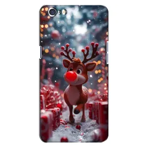 Яскравий чохол для Oppo A71 з Зимові Оленята (Олень серед подарунків)