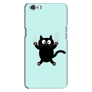 Чохол з принтом для Oppo A71 (AlphaPrint) Модні коти (Падаючий кіт)