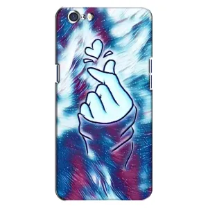 Чохол з принтом для Oppo A71 (AlphaPrint - Знак сердечка) (Радужне серце)