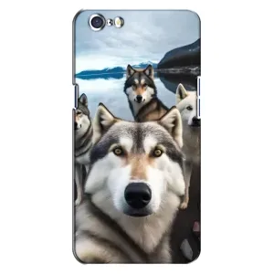 Чохол з Хаскі Oppo A71 - (AlphaPrint) (Селфі Хаскі)