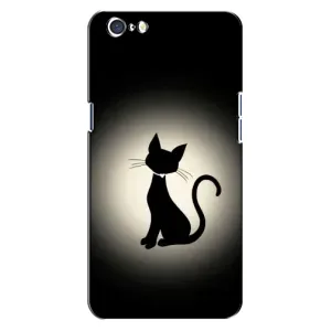 Чохол з принтом для Oppo A71 (AlphaPrint) Модні коти (Силует котика)