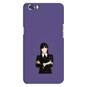 Чохли Венсдей на Oppo A71 Уенсдей (AlphaPrint) (Венздей у чорному)