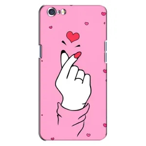 Чехол с принтом для Oppo A71 (AlphaPrint - Знак сердечка)