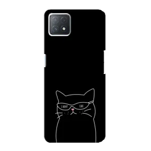 Чехол с принтом «Равнодушный кот» для OPPO A72 (5G)