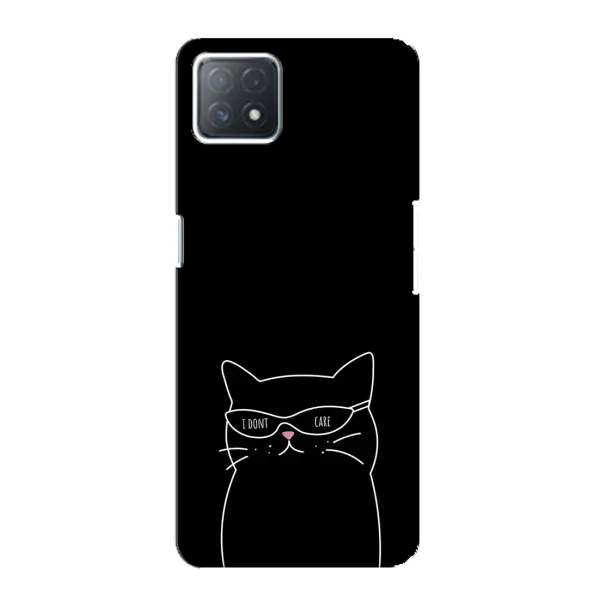 Чехол с принтом «Равнодушный кот» для OPPO A72 (5G)