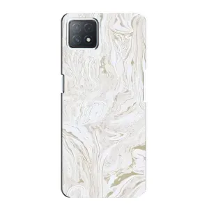 Мраморный чехол на Oppo a72 (5G) (VPrint) (Белый мрамор)