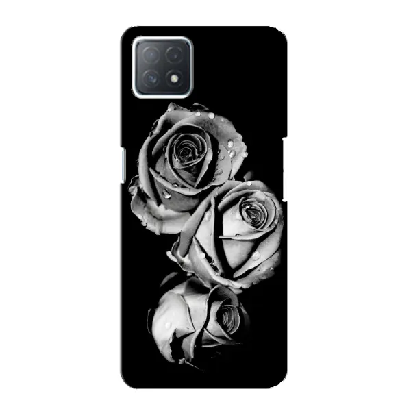 Чохол з принтом «Чорна троянда» для OPPO A72 (5G)