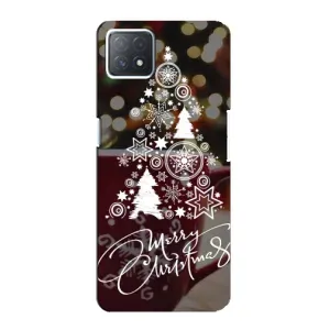 Рождественские Чехлы для Oppo a72 (5G) (VPrint) (Елочка узорная)