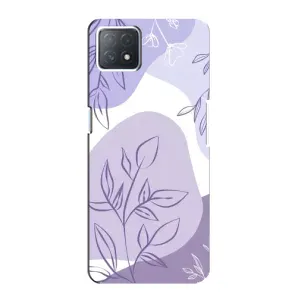 Силконовий чохол з принтом в квітах на Oppo a72 (5G) (Фіолетове листя абстракція)