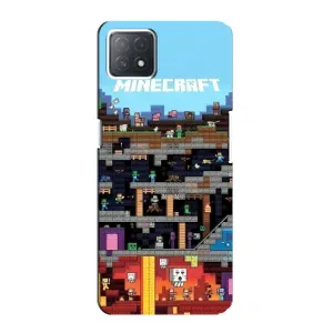 Чехол Майнкрафт на Oppo a72 (5G) (AlphaPrint) Minecraft (фон Minecraft)