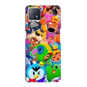 Чехлы Brawl Stars для Oppo a72 (5G) (AlphaPrint) (Герои Бравл Старс)