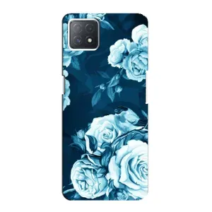Чехлы (ART) Цветы на Oppo a72 (5G) (VPrint) (Голубые Бутоны)