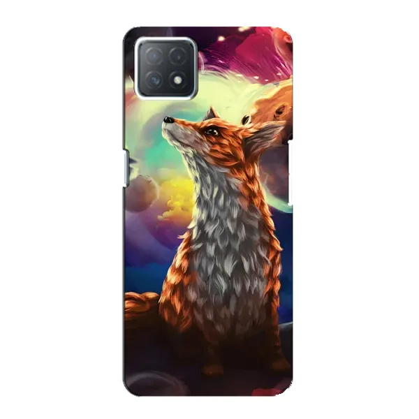 Чехол с принтом «Лисица в космосе» для OPPO A72 (5G)